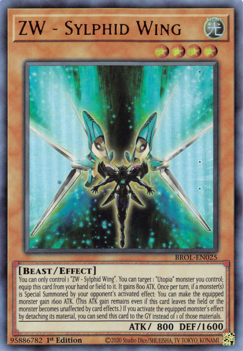 ZW - Sylphid Wing [BROL-EN025] Ultra Rare Yu-Gi-Oh!