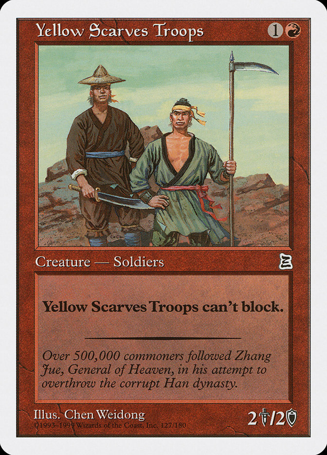 Yellow Scarves Troops [Portal Three Kingdoms] Magic: The Gathering
