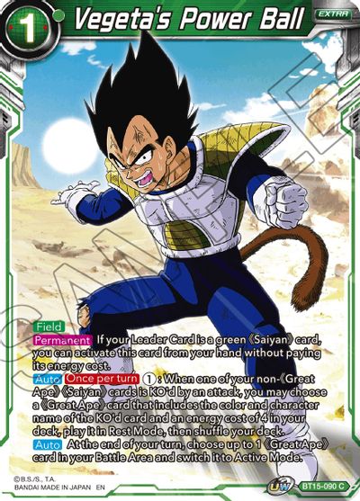 Vegeta's Power Ball (BT15-090) [Saiyan Showdown] Dragon Ball Super