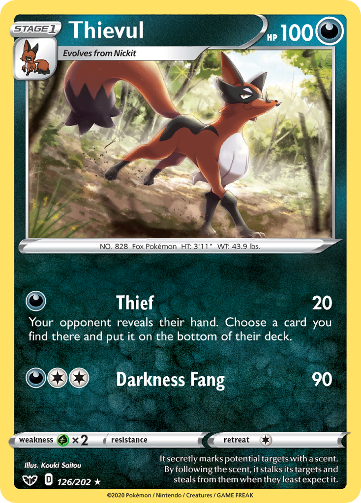 Thievul (126/202) [Sword & Shield: Base Set] Pokémon