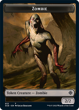 Zombie // Zombie Army Double-Sided Token [Starter Commander Decks] Magic: The Gathering