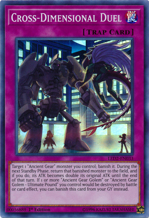 Cross-Dimensional Duel [LED2-EN033] Super Rare Yu-Gi-Oh!