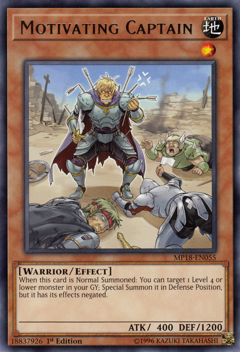 Motivating Captain [MP18-EN055] Rare Yu-Gi-Oh!