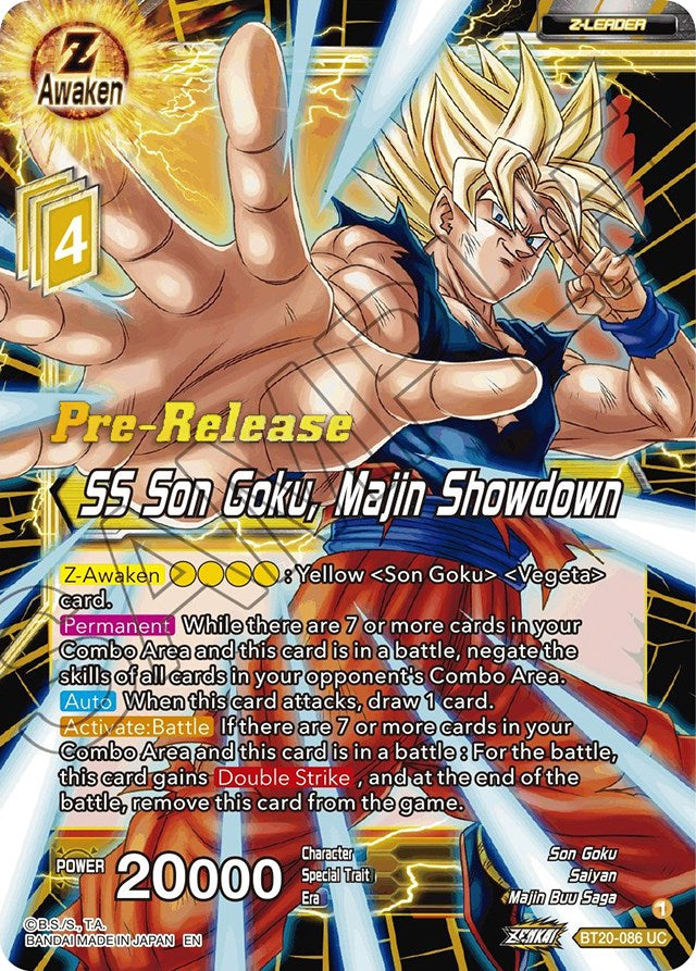 SS Son Goku, Majin Showdown (BT20-086) [Power Absorbed Prerelease Promos] Dragon Ball Super