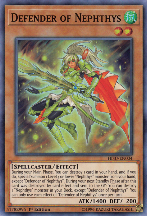 Defender of Nephthys [HISU-EN004] Super Rare Yu-Gi-Oh!