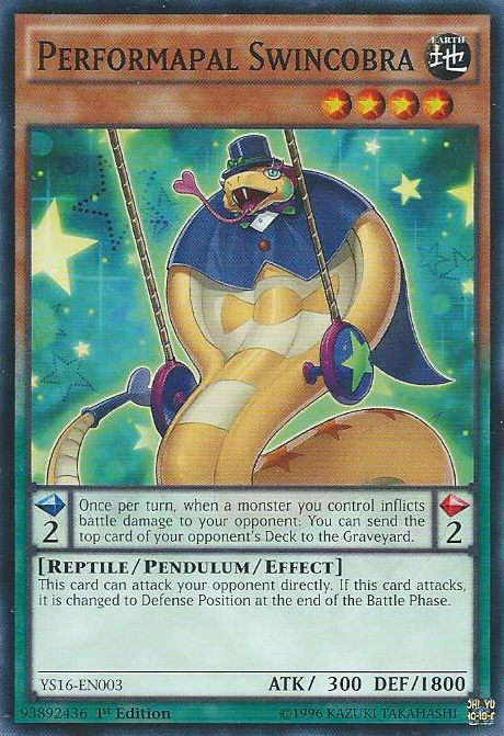 Performapal Swincobra [YS16-EN003] Common Yu-Gi-Oh!