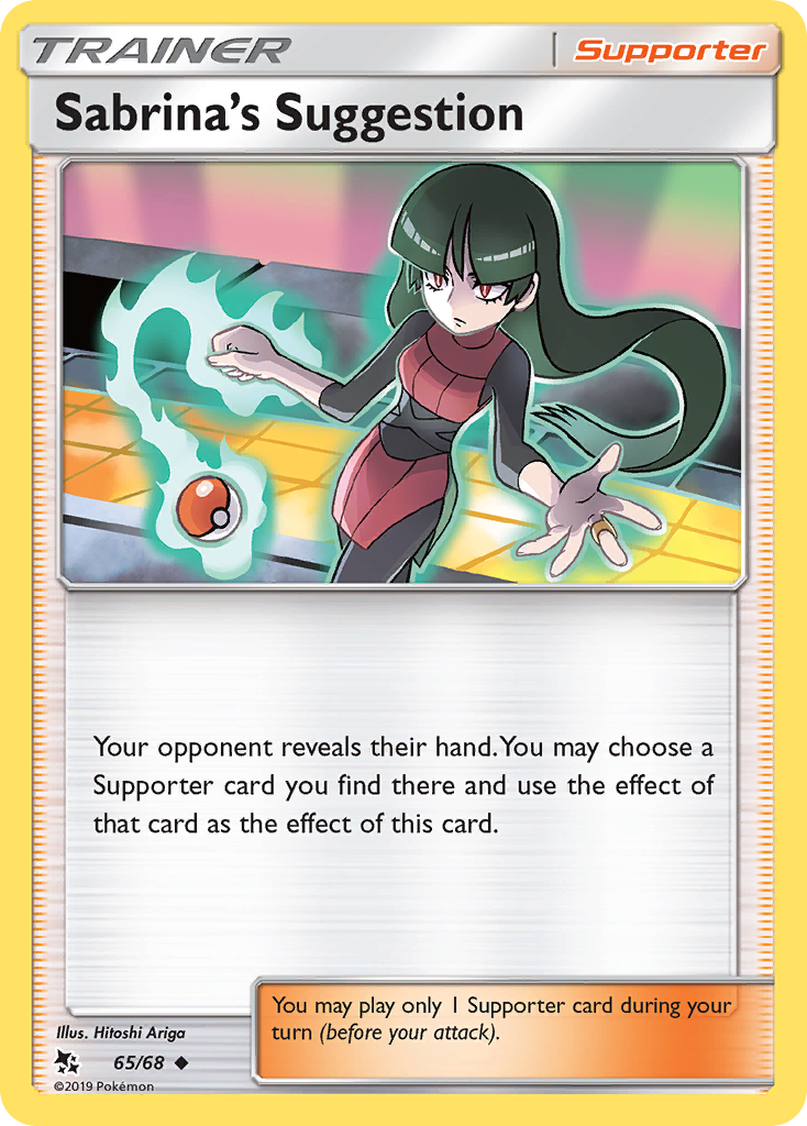 Sabrina's Suggestion (65/68) [Sun & Moon: Hidden Fates] Pokémon