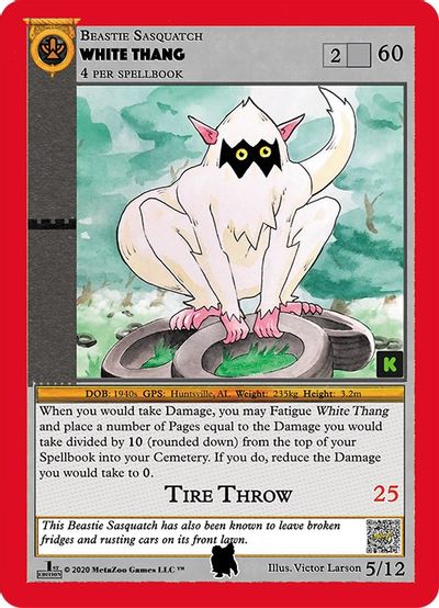 White Thang (Kickstarter Edition) [Alpha Iceman Starter Deck] Metazoo