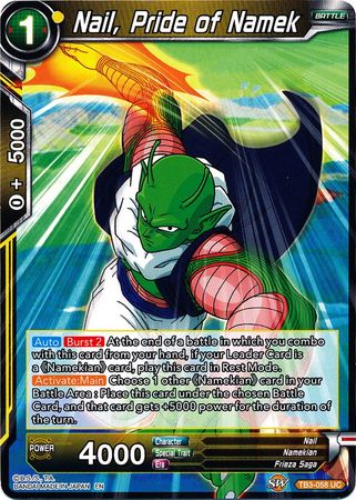 Nail, Pride of Namek (TB3-058) [Clash of Fates] Dragon Ball Super