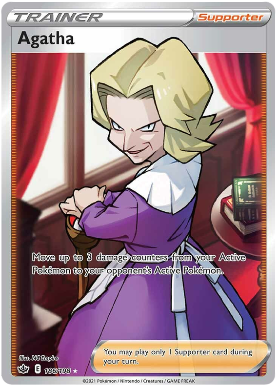 Agatha (186/198) [Sword & Shield: Chilling Reign] Pokémon