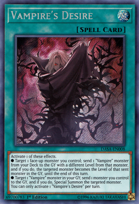 Vampire's Desire [DASA-EN008] Secret Rare Yu-Gi-Oh!