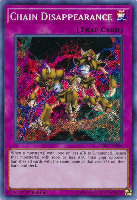 Chain Disappearance [LCKC-EN094] Secret Rare Yu-Gi-Oh!