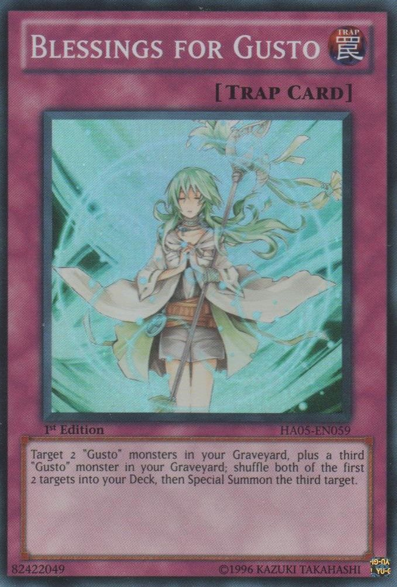 Blessings for Gusto [HA05-EN059] Super Rare Yu-Gi-Oh!