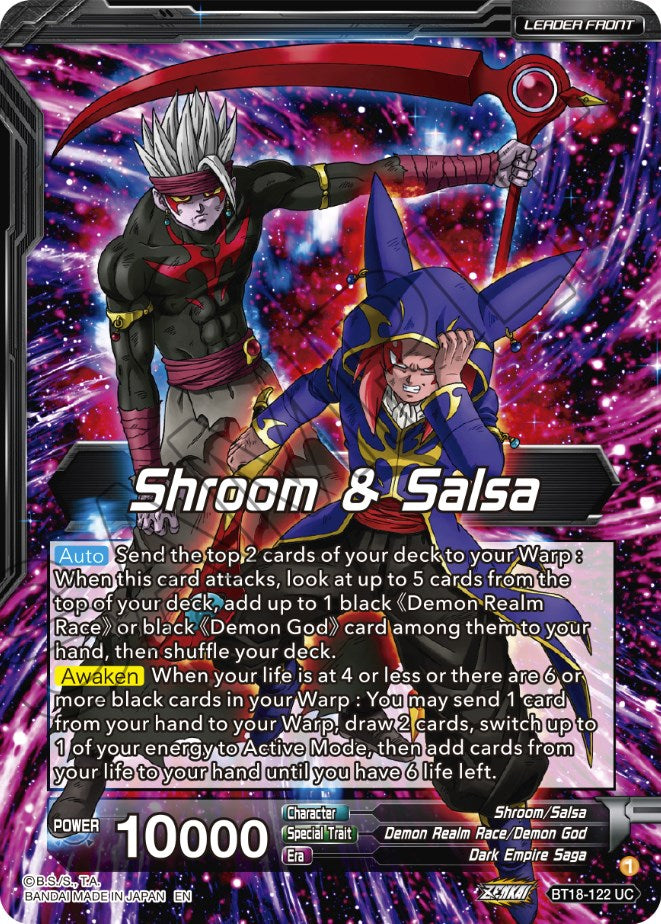 Shroom & Salsa // Demon God Shroom & Salsa, Deadly Genius (BT18-122) [Dawn of the Z-Legends] Dragon Ball Super