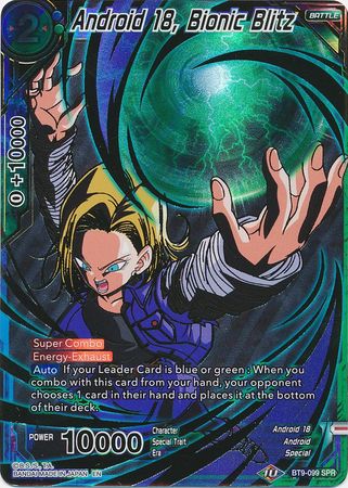 Android 18, Bionic Blitz (SPR) (BT9-099) [Universal Onslaught] Dragon Ball Super