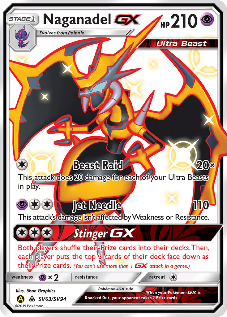 Naganadel GX (SV63/SV94) [Sun & Moon: Hidden Fates - Shiny Vault] Pokémon