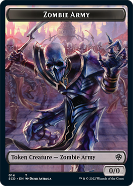 Zombie Army Double-Sided Token [Starter Commander Decks] Magic: The Gathering