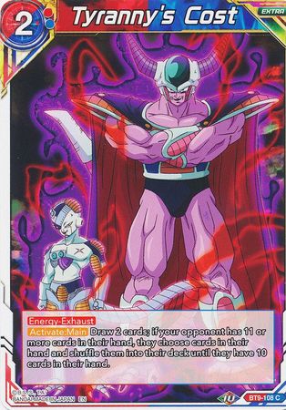Tyranny's Cost (BT9-108) [Universal Onslaught] Dragon Ball Super