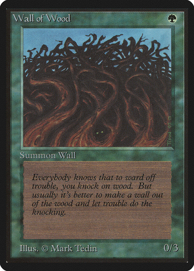 Wall of Wood [Beta Edition] Magic: The Gathering