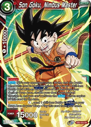 Son Goku, Nimbus Master (DB3-003) [Mythic Booster] Dragon Ball Super