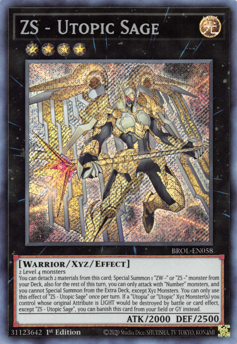 ZS - Utopic Sage [BROL-EN058] Secret Rare Yu-Gi-Oh!