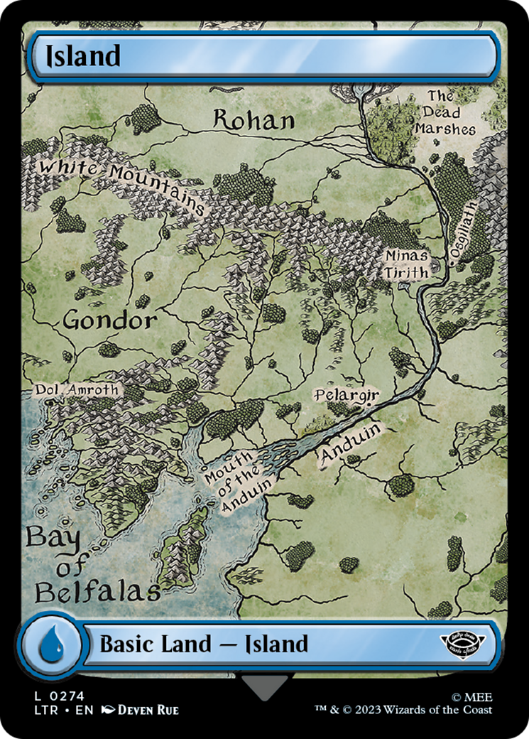 Island (274) [The Lord of the Rings: Tales of Middle-Earth] Magic: The Gathering