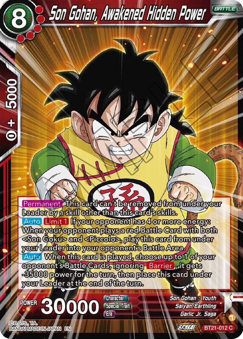 Son Gohan, Awakened Hidden Power (BT21-012) [Wild Resurgence] Dragon Ball Super