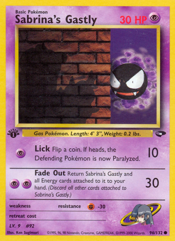 Sabrina's Gastly (96/132) [Gym Challenge 1st Edition] Pokémon