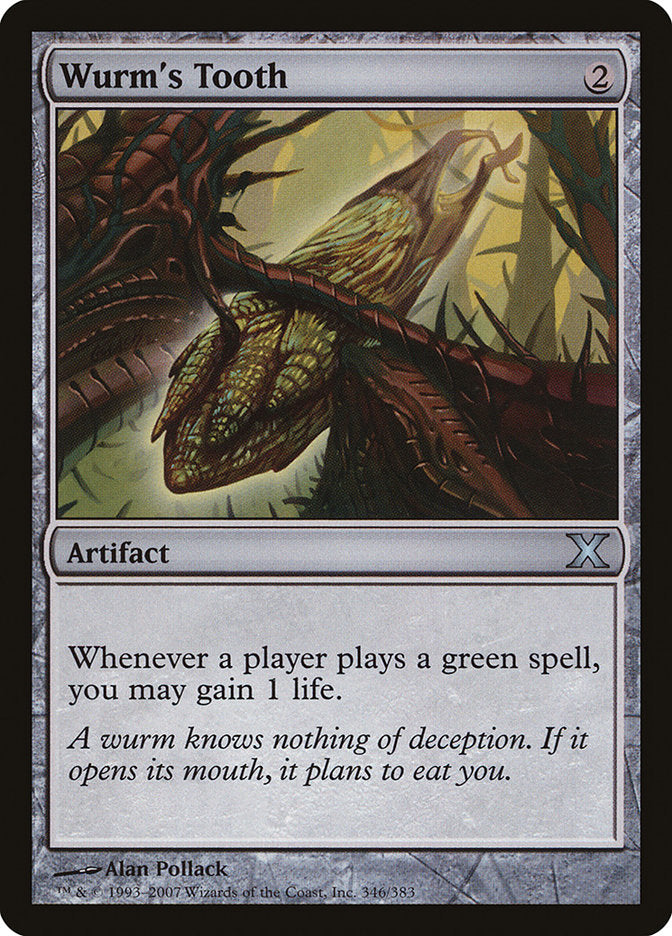 Wurm's Tooth [Tenth Edition] Magic: The Gathering