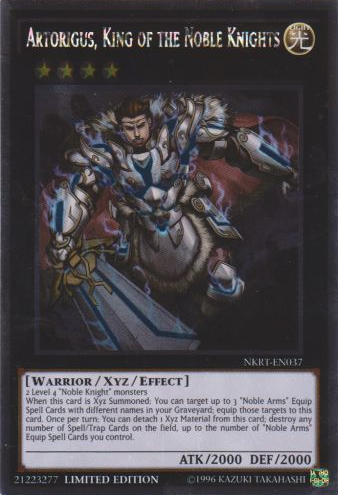 Artorigus, King of the Noble Knights [NKRT-EN037] Platinum Rare Yu-Gi-Oh!