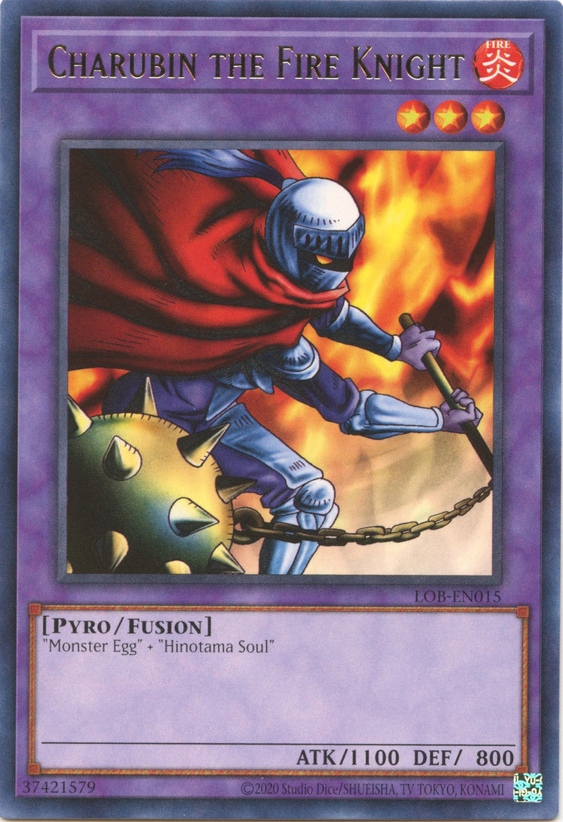 Charubin the Fire Knight (25th Anniversary) [LOB-EN015] Rare Yu-Gi-Oh!