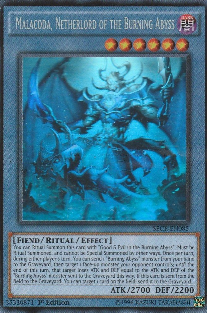 Malacoda, Netherlord of the Burning Abyss [SECE-EN085] Ghost Rare Yu-Gi-Oh!