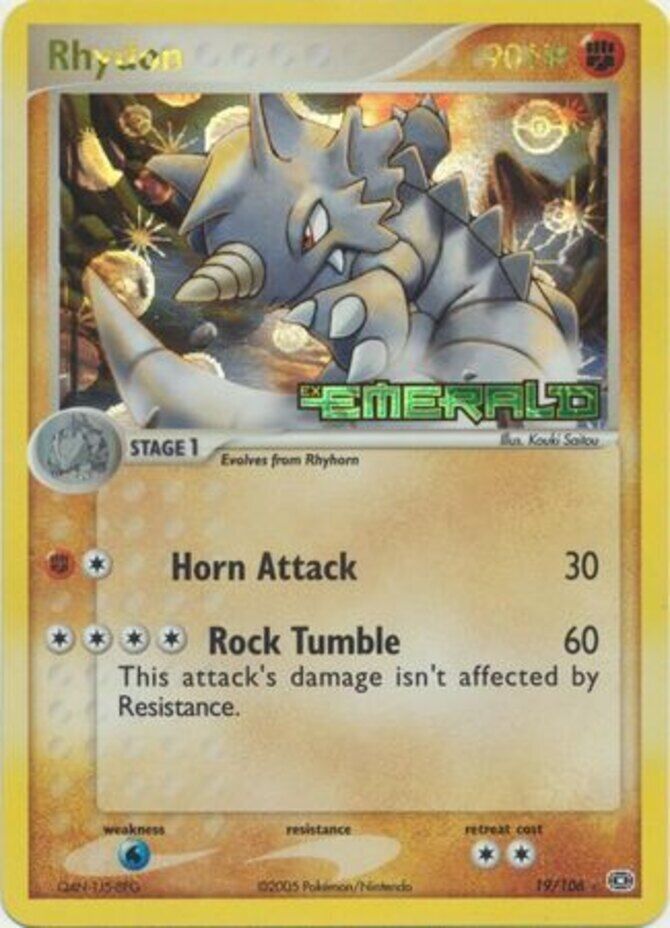 Rhydon (19/106) (Stamped) [EX: Emerald] Pokémon