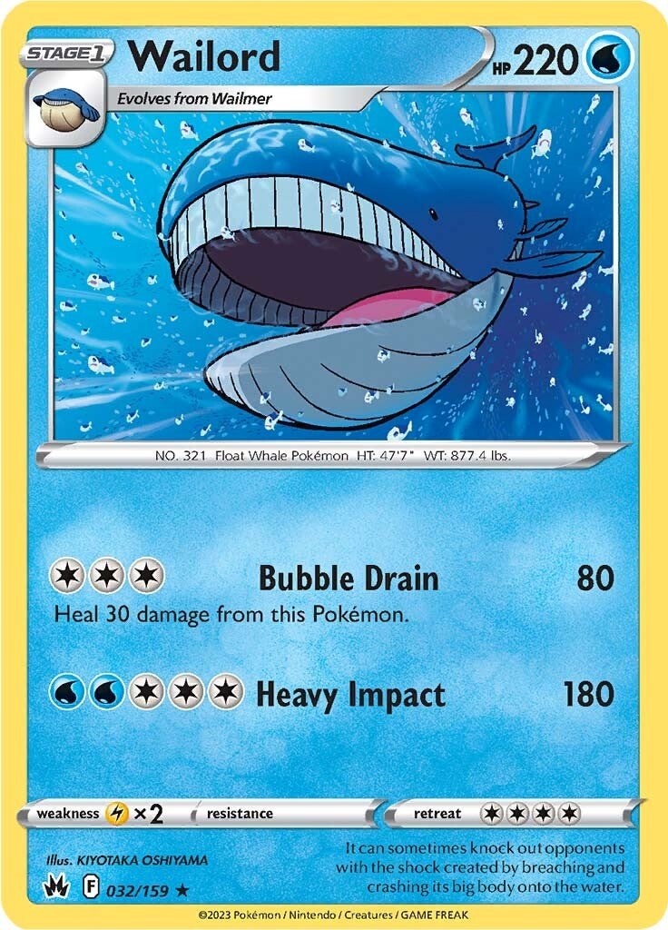 Wailord (032/159) [Sword & Shield: Crown Zenith] Pokémon