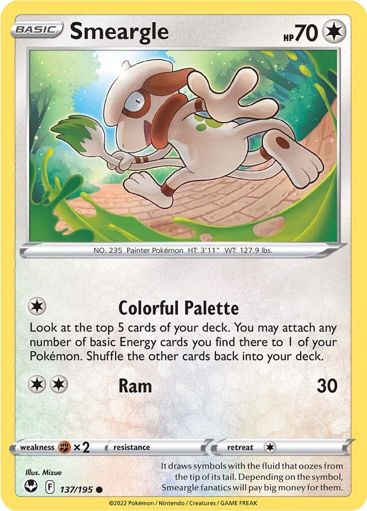 Smeargle (137/195) [Sword & Shield: Silver Tempest] Pokémon