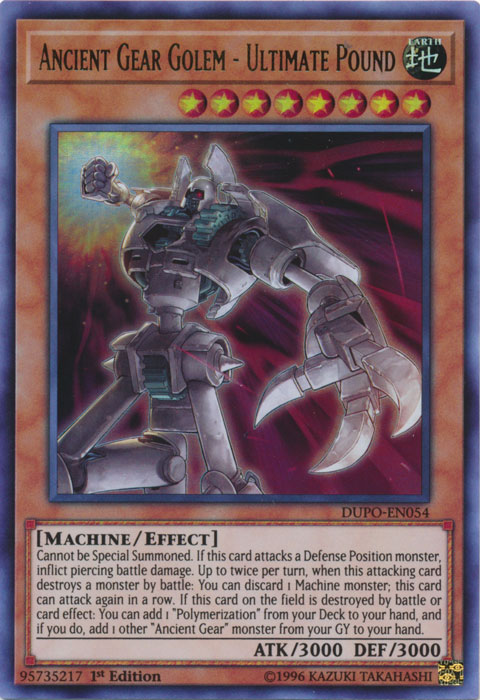 Ancient Gear Golem - Ultimate Pound [DUPO-EN054] Ultra Rare Yu-Gi-Oh!