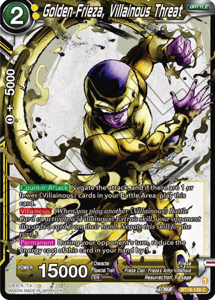 Golden Frieza, Villainous Threat (BT19-126) [Fighter's Ambition] Dragon Ball Super