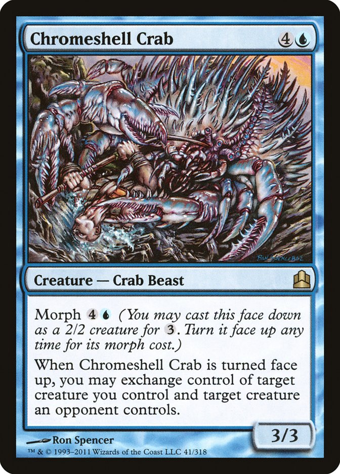 Chromeshell Crab [Commander 2011] Magic: The Gathering