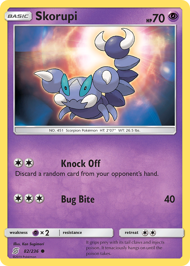 Skorupi (82/236) [Sun & Moon: Unified Minds] Pokémon