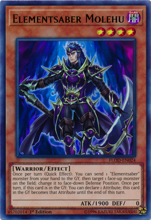 Elementsaber Molehu [FLOD-EN024] Ultra Rare Yu-Gi-Oh!