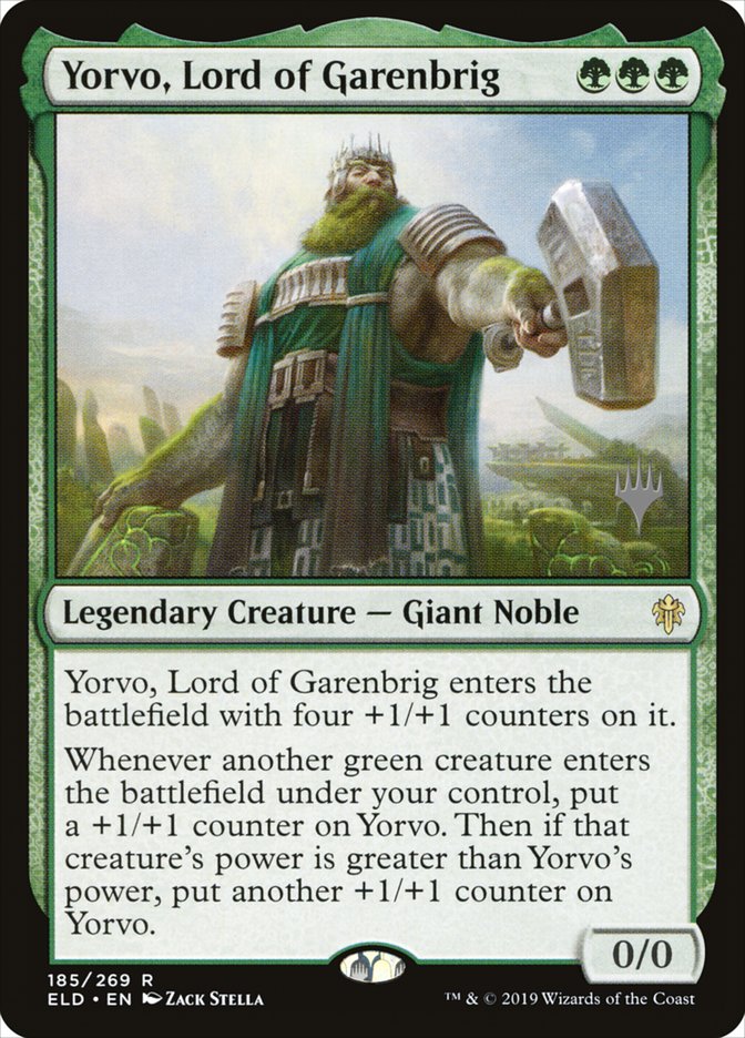 Yorvo, Lord of Garenbrig (Promo Pack) [Throne of Eldraine Promos] Magic: The Gathering