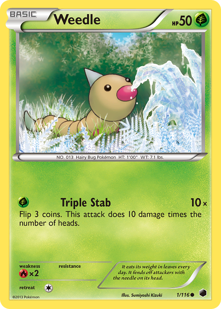 Weedle (1/116) [Black & White: Plasma Freeze] Pokémon