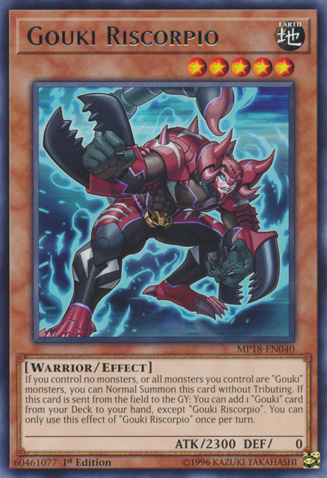 Gouki Riscorpio [MP18-EN040] Rare Yu-Gi-Oh!