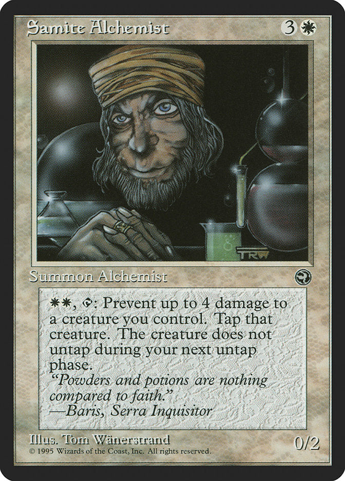 Samite Alchemist (Baris Flavor Text) [Homelands] Magic: The Gathering