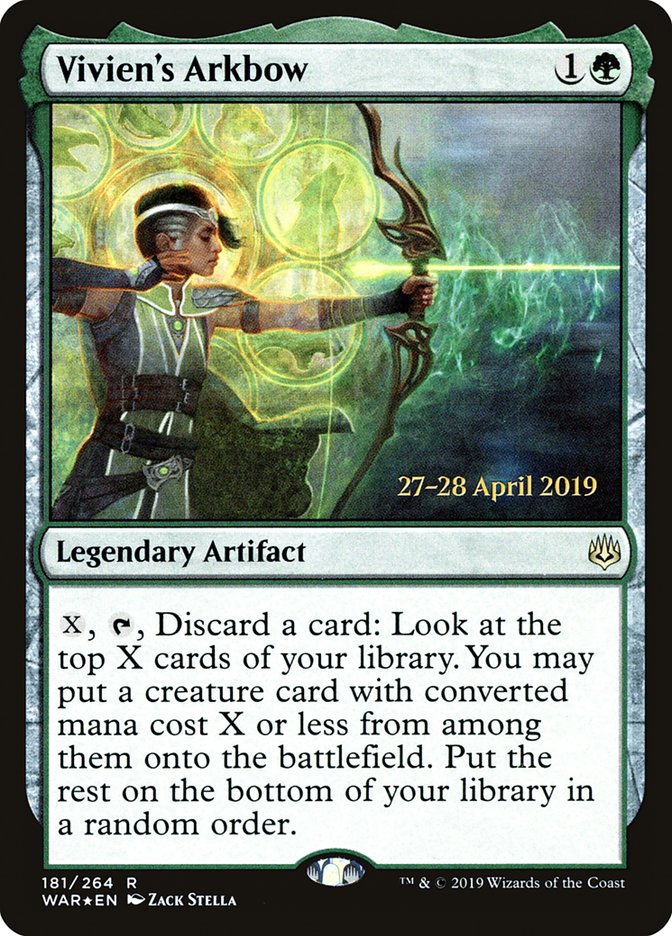 Vivien's Arkbow [War of the Spark Prerelease Promos] Magic: The Gathering