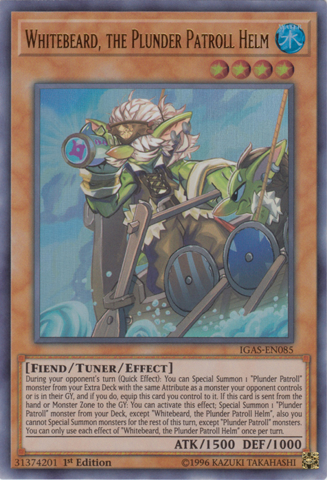 Whitebeard, the Plunder Patroll Helm [IGAS-EN085] Ultra Rare Yu-Gi-Oh!