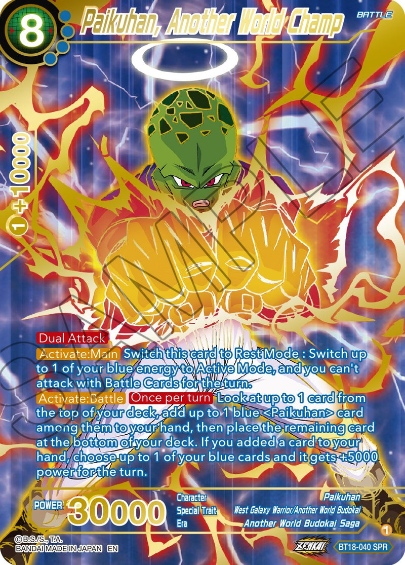 Paikuhan, Another World Champ (SPR) (BT18-040) [Dawn of the Z-Legends] Dragon Ball Super