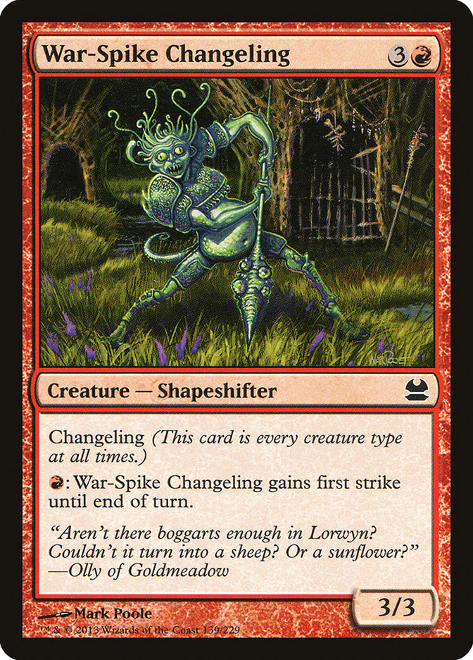 War-Spike Changeling [Modern Masters] Magic: The Gathering