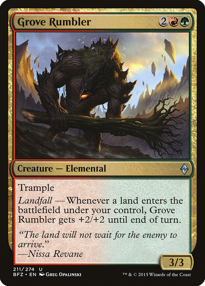 Grove Rumbler [Battle for Zendikar] Magic: The Gathering