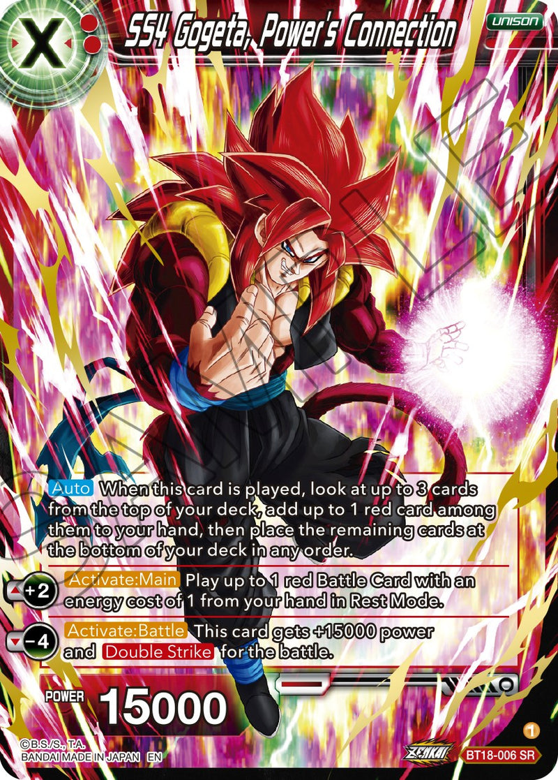 SS4 Gogeta, Power's Connection (BT18-006) [Dawn of the Z-Legends] Dragon Ball Super